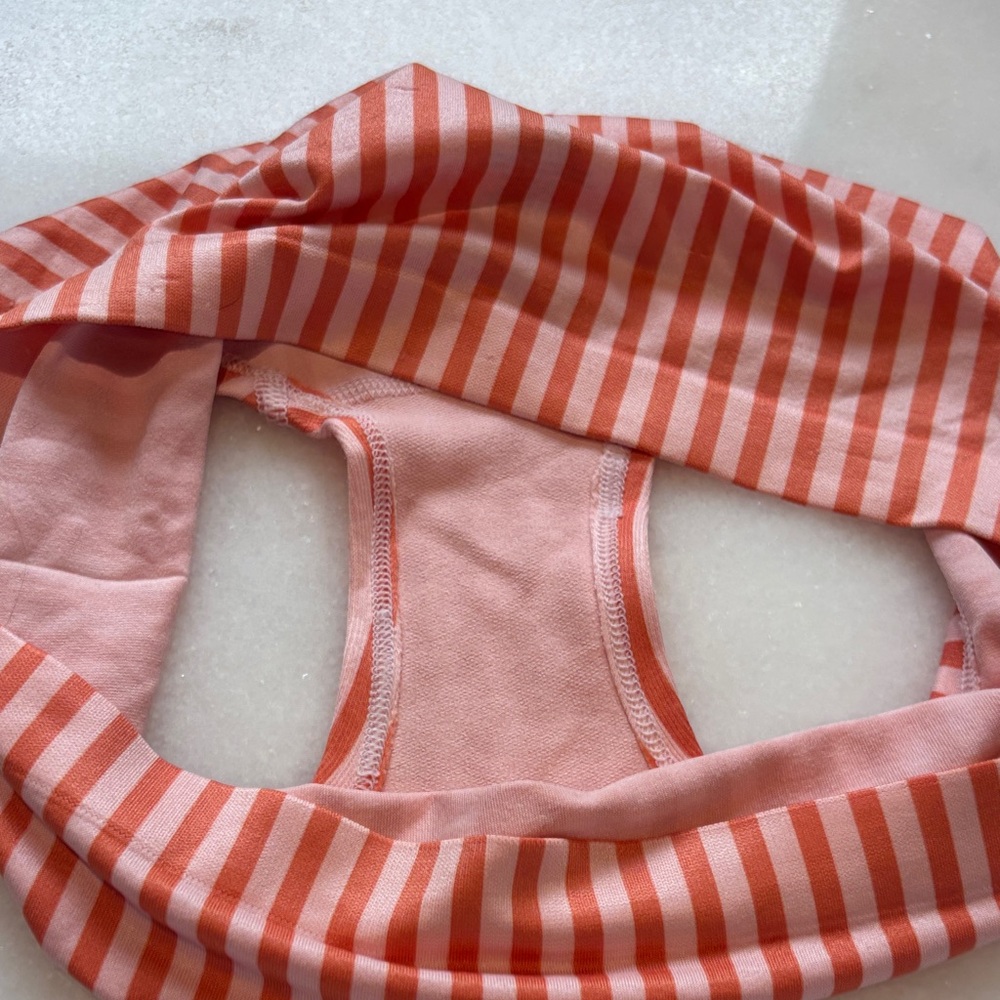 Anthropologie Coral & Pink Striped Two-Piece Panty Set - Picture 4 of 6